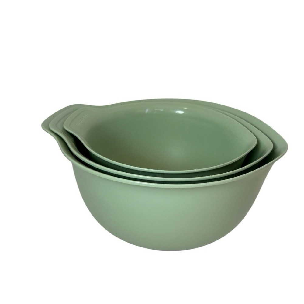Kitchen Aid Stacking Mint Green Plastic Mixing Batter Prep Bowl Baking Cottage